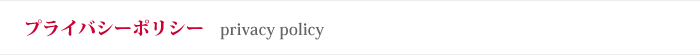 プライバシーポリシー